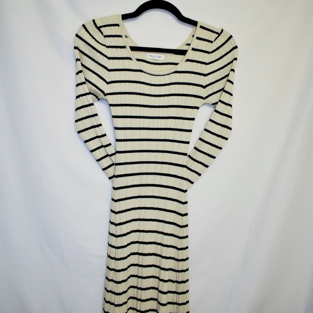 Black & white striped maxi dress